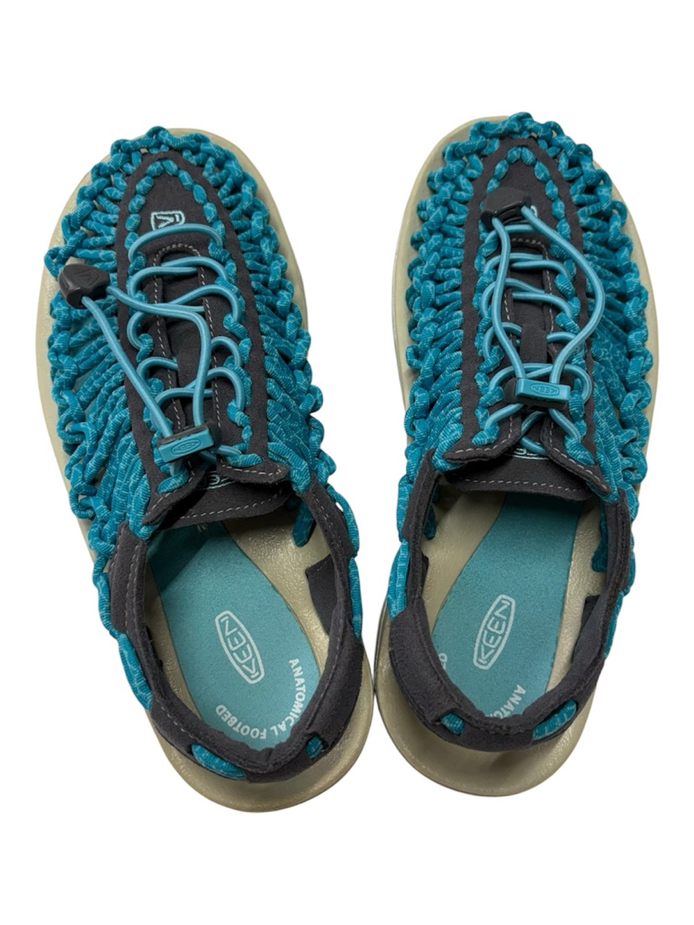 Keen Uneek Women’s Sandals Paracord Bungee Aqua Blue 1014639 Size 7.5